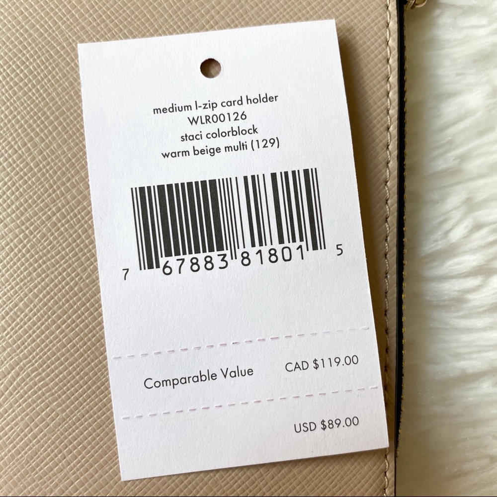 NWT Kate Spade Medium L-Zip Card Holder Staci - Picture 3 of 3